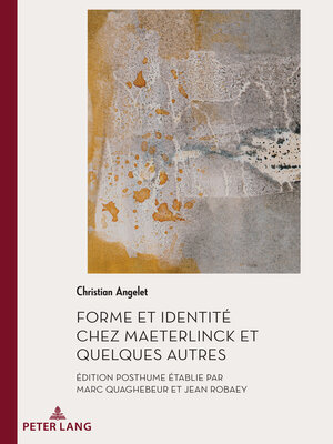 cover image of Forme et Identité chez Maeterlinck et quelques autres